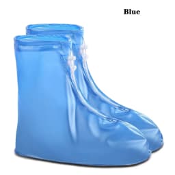 Rainy Waterproof Reusable Shoe Covers, Non-Slip Rain Boot Protectors with Zipper & Drawstring, Multi-Size for Men, Women & Kids