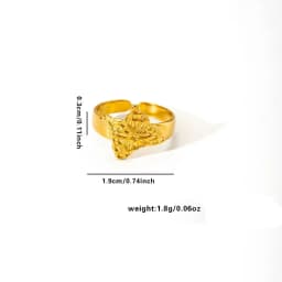 Wholesale High End Waterproof Three-dimensional M Letter Hollow Stainless Steel Finger Ring Trendy for Women Personalize Jewelry