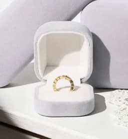 Raised Top Jewelry Box Flannelette Ring Box Simple Earrings Pendant Bracelet Jewelry Storage Box