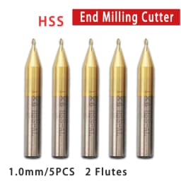 CHSYX High Quality 1.0-3.0mm HSS Titanium End Milling Cutter Engraving Edge Cutter CNC Bits End Mill for Key Cutting Machine