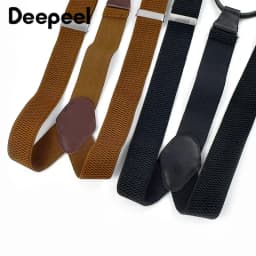 Men's Suspenders 6 Clips Wide Braces Corn Teeth Elastic Male Jockstrap Pants Suspender for Men Business Suit Mens Accessories