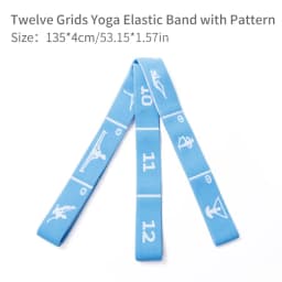 Yoga Stretching Straps with 8/10/12 Loops for dnace, Physical Therapy, Elastic Stretch Bands for Pilates, Gymnastics, Ballet