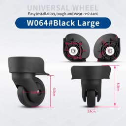 Hongsheng Suitcase Universal Wheel Trolley Case Wheel Accessories Password Travel Mute Universal Wheel Repair and Replacement