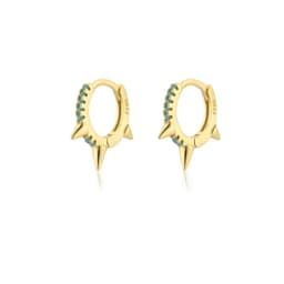 Gold Silver Color Simple Huggies Full Rainbow Zircon Hoops Earring for Women Fashion Drops Piercing Pendiente Ohrringe Jewelry