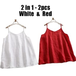 Summer Simple All-match Top Loose Thin Camisole Solid V-neck Vest Women Clothing Sleeveless Casual Highstreet Holiday T-shirt
