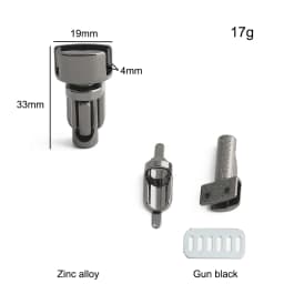 5/10/20PCS Metal Rectangle Press Push Lock For Handbags Bag Briefcase Spring Lock Snap Decorative Clasps Repair Kit Accessories