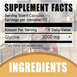 Glycine Supplement - Promotes Restful Sleep, Supports Cognitive Function, Emotional Balance and Neurological Health