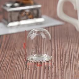 4/6/8/10CM Doll Glass Dome Display Wood Cork Bell Jar With Wooden Base Decoation Craft Table Decoation Craft