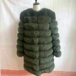NEW 4in1 Real Fox Fur Long Coat Winter Coat for Women Jackets Vest Winter Outerwear Women Fox Fur Coat High Quality Fur Clothes