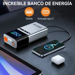 BRPOM 26800mAh Portable Car Starter with Air Compressor 180 PSI 6000A Starter 12V Car Battery Starter Box Car Battery Jumper Starter