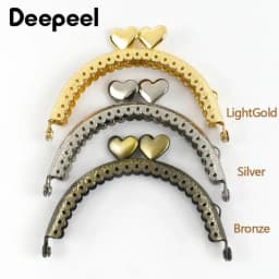 1/2/5/10Pcs 85mm Embossed Metal Purse Frame Mini Coin Bags Handle Handmade Wallet Kiss Clasp DIY Sewing Brackets Bag Accessories