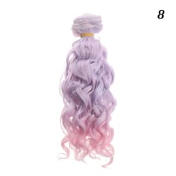 15*100cm Doll Hair High-Temperature Curly Wigs 1/6 1/4 1/3 Doll Mini Tresses Fashion Screw Periwig DIY Toy Toupee Accessories