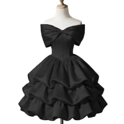 Butterfly Tie Solid Color One Shoulder Birthday Party Host Daily Cute Sweet Cake Fluffy Skirt Dress Formal Dress Customized