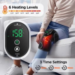 Heated Vibrating Knee Pads for Joint Far-infrared Knee,Shoulder & Elbow Pad 3 in 1 Brace Hot Compress USB Charging Warmer Strap