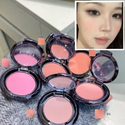 Herorange Velvet Soft Blush Non-Caking Buildable Color for All Skin Tones Beginner Daily Party Cheek Cosmetic