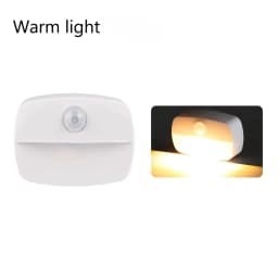 1-5pcs Stick-On Motion Sensor Night Light Battery Powered LED Lamp For Bedroom Bathroom Kitchen Hallway Stairs Closet Compact