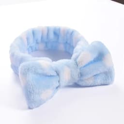 Stripe Polka Dots Leopard Coral Fleece Soft Headband Cross Top Knot Hairband Women Girls Wash Face Spa Headwear Hair Accessories