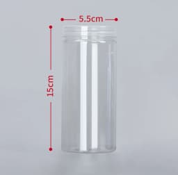 1PC Plastic Packing Bottle PET Clear Empty Seal Bottle Circular Bucket Storage Biscuit Jar Food Grade Sealed Cans Tank Container