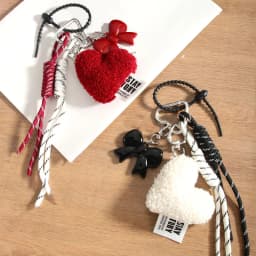 Heart Shaped Leather Plush Silicone Cord Chain Key Pendants Women Charm Bag Pendant Couple Key Ring Kid Toy Gift Key Jewelry