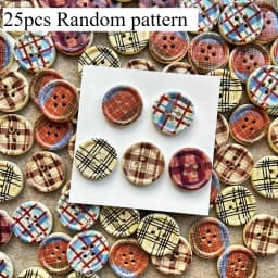 25Pcs Mixed Color Handmade Resin Round 2/4-hole Button for Sewing Clothes Accessories Crafts Scrapbooking DIY Apparel Supplie