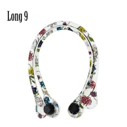 TANQU New 1 Pair Short Long Floral Print Soft Faux PU Leather Handle for Obag Classic Mini O Bag Women Shoulder Handbag