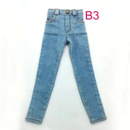 Blythe Doll Jeans Short Pants and Plaid Blouse for Ob24 Ob22 Azone Doll Clothes