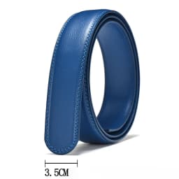 3.0 3.5cm Men Women's Automatic Buckle Belt Strips Blue Red White Black Coffee Belt without Buckle PU Leather Belt No Buckle