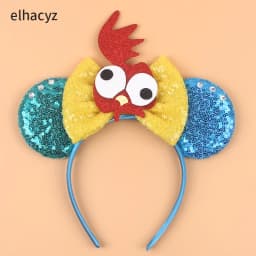 Fashion Moana Ears Headbands For Kid Hook Bow Maui Hair Accessories Women Frangipani Flowers Hairband Girl Spiral Conch Headwear