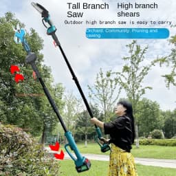 6-Inch Electric Chain Saw, 2.5cm Electric Pruning Shears, 1.7m Telescopic Extension Rod Asta Telescopica Per Potatura A Batteria