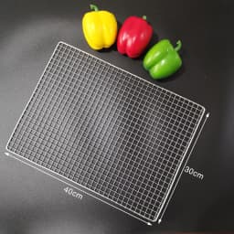 Stainless Steel 304 Food Grade 15-70CM Rectangle BBQ Barbecue Grill Wire Grid Mesh Net