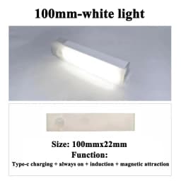 PIR Motion Sensor LED Cabinet Light 10CM/20CM/30CM/50CM USB Rechargeable 3000K/6000K LED Under Magnetic Night Led Night Sensor