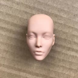 MENGF FR Color Bald Doll Heads Small Defectives With Black Dots Doll Heads Japan White Pink Beige Hungarian Latin Skin Doll Part