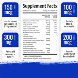 Thyroid Support Capsules - for Thyroid Health, Metabolism, Energy and Focus, Relieve Fatigue
