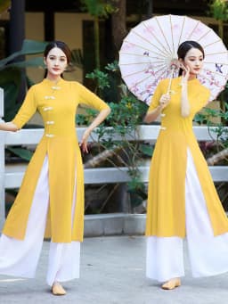 Red National Dance Costume Mesh Outfit Performance Practice Uniform White Net Shirt Square Dancing Traditional Costume Women