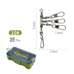 New 8# 10# Luya Shrimp Fishing Group Luminous Ball Bearing Rolling and Rotating Solid Ring Buckle Set Pin Set Fishing Connector
