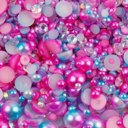10g Mix Size Jelly Resin Flatback Rhinestone AB Imitation Pearl Beads For Nail Art DIY Cup Crafts Decor