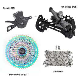 Shimano Deore M6100 1x12 Groupset M6100 Derailleurs MTB Mountain Bike 12S Shift Lever Chain Sunshine HG Cassette 52T 50T 46T 12V