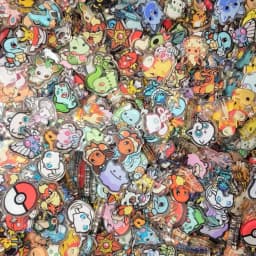 50PCS 3 Types Pocket Monsters Anime Kawaii Double-Decker Acrylic Sheet Collection Cartoon Periphery DIY Phone Case Gift
