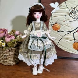 Sweet 1/6 30cm Doll 1/6 BJD Skirt Handmade DIY Doll'S Lolita Dress Replace Kids Gift 30cm Doll Clothes Cotton Doll