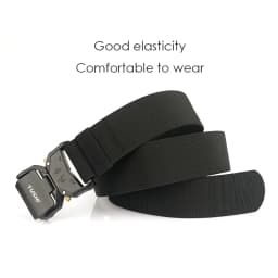 KOLBER 2024 5cm Elastic Belt for Men Aluminum Buckle Quick Release Outdoor Casual Wide Belt 2 Inch Military Tactical Girdle Male