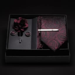 JEMYGINS New Designer Silver Gray Ties For Men Wedding Party Neck Tie Pocket Square Cufflink Pin Gift Box Set Gravat Accessories