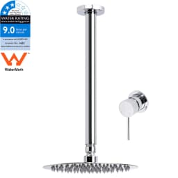 **Sydney Stock** KYLINS Brushed Gold Gun Metal Chrome Black 8-16'' Rain Shower Head Set Ceiling Arm Mixer Taps WELS WATERMARK