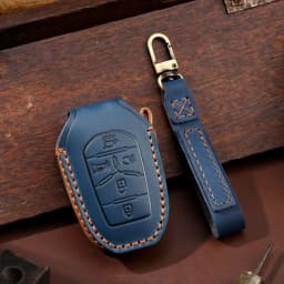 Luxury Leather Car Key Case Cover Fob Protector for Ssang Yong 2020 G4 Rexton Accessories Keychain Holder Remote Keyring Shell