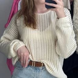 WinvyNee Spring Women Pure Cotton Pullover Sweaters Round O Neck Long Sleeve Solid Color Hollow Out Casual Knitwear ZA1092001