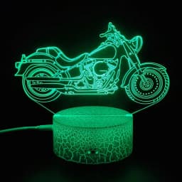 3D Lamp Motorcycle Mountain Bike Led Night Light Usb Cable Battery Colorful Nightlight Bedroom Decor Birthday Gift for Boys Man