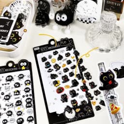 2sheets Cartoon Three-dimensional Floating Fun Stickers Black Cat Cute Embossed Mobile Phone Scrapbook Stickers