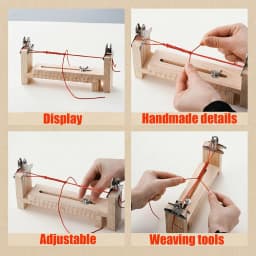 1pc Necklace Bracelet Rope Solid Wooden Braiding Frame Adjustable Handmade Tools Braided Rope Artifacts Fixed Plate