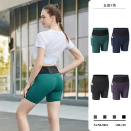 Women Summer Running Compression Shorts Quick Dry Marathon Trail Running Training Tights Sports Leggings Gym Pockets Yoga Pants