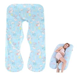 Cotton Pregnant Maternity U-type Body Pillow Case 140/150CM with Removable Washable Cover Sleeping Support for Leg Pillow Cover