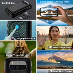 Unihertz Jelly Max Mini Smartphone Dimensity 7300 CPU 5G Android 14 24GB 256GB 32MP 100MP Camera Dual Nano SIM Card